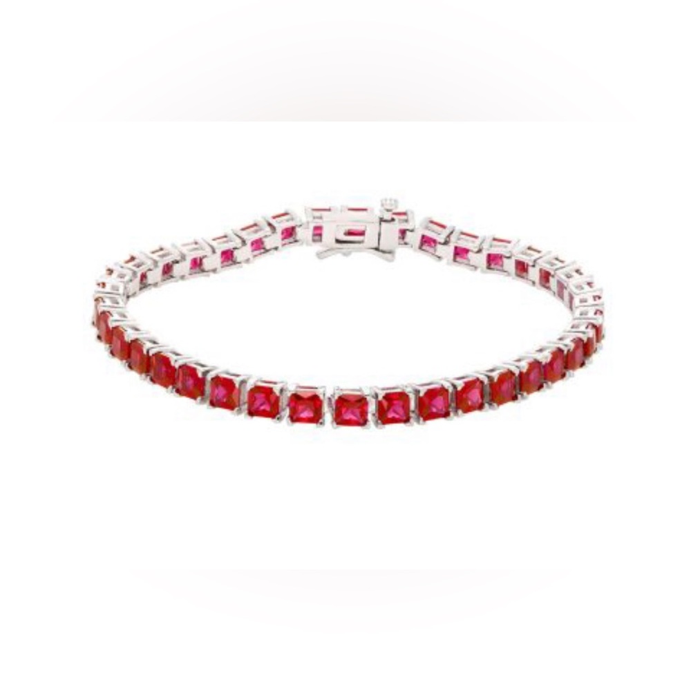 ✨brand new✨ 12 carat lab created Ruby bracelet in sterling silver